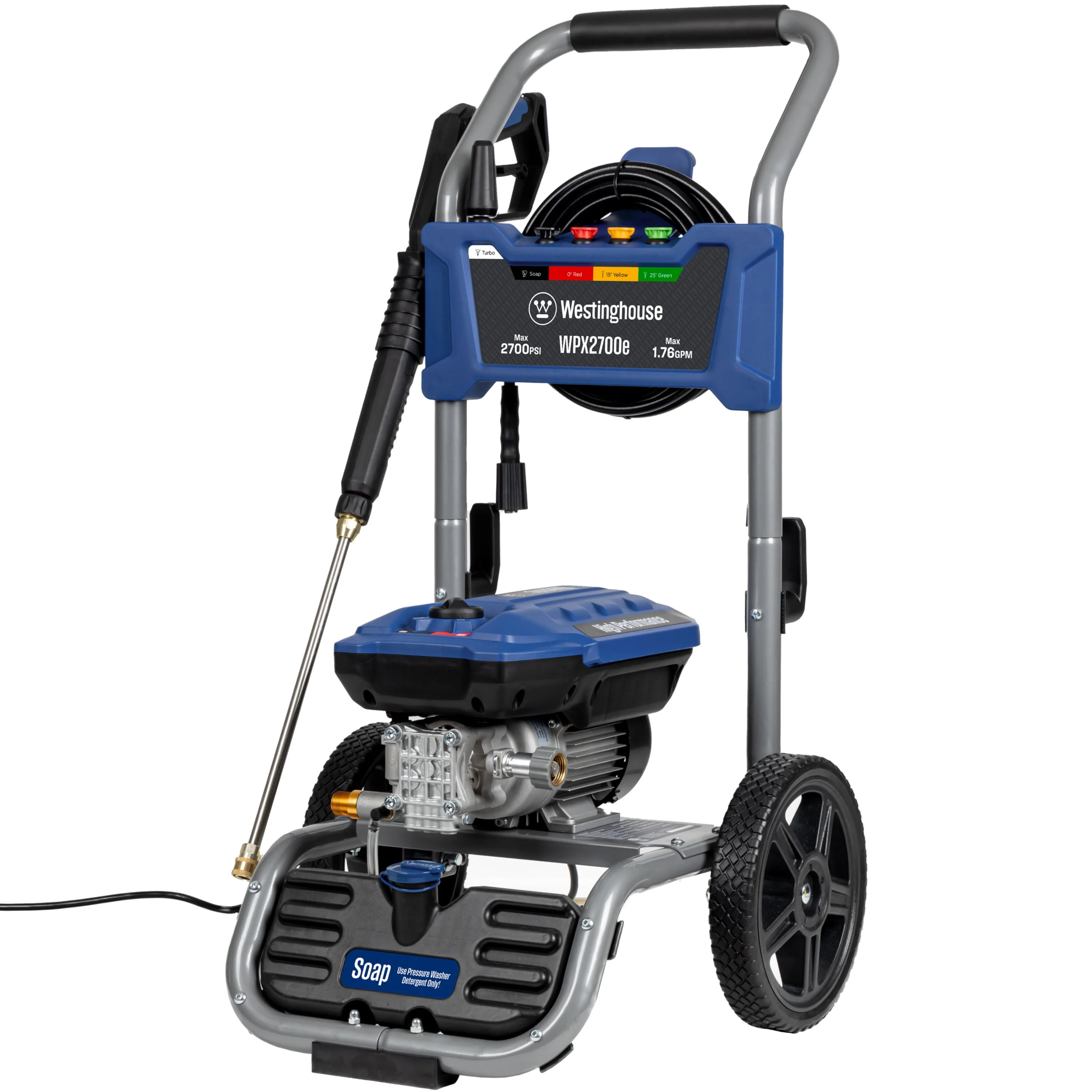Westinghouse 2300 Max PSI Electric Pressure Washer, 1.76-GPM, Soap Tank, 5 Nozzles