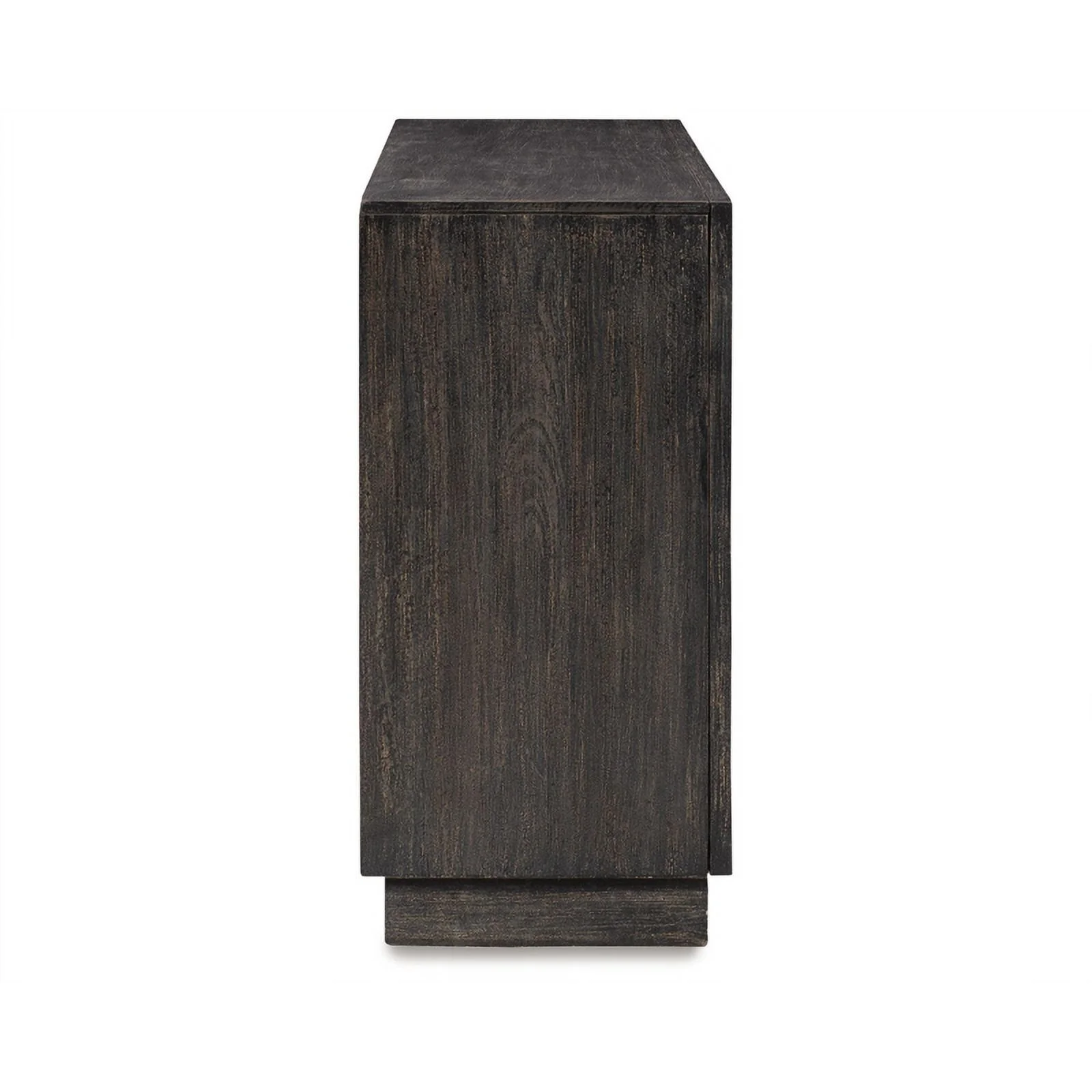 Ashley Furniture Roseworth Wood Accent Cabinet in Distressed Black