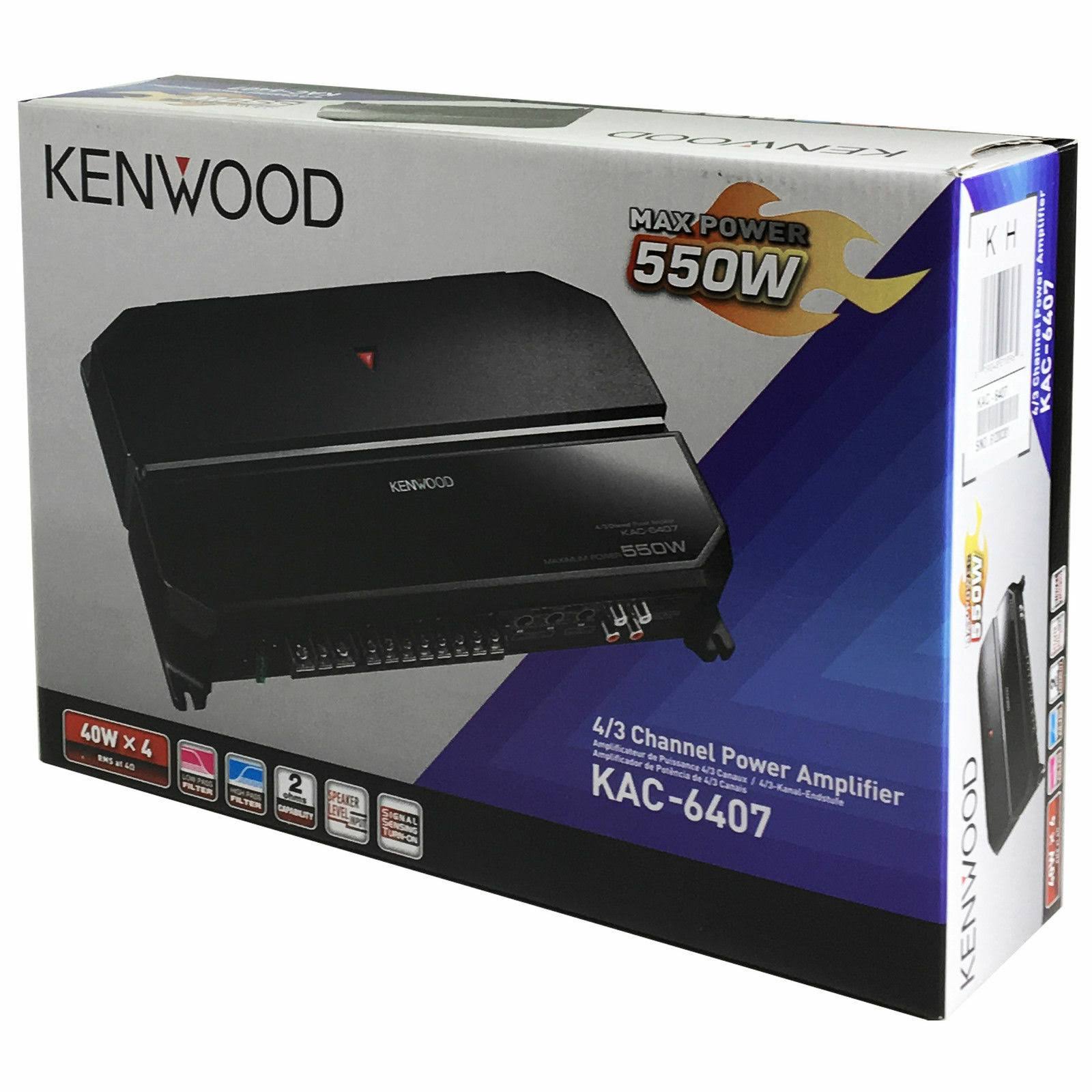 Kenwood KAC 6407 Class AB 4-Channel Car Amplifier - 550W