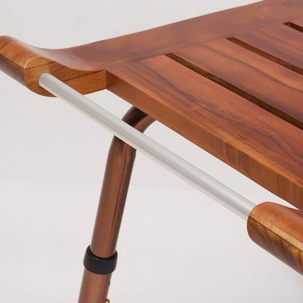 PAGLE Wood Bath Shower Stool Spa Shower Chair with Arm Teak Bath Bench Stool with Non-Slip Feet Adjustable Height Shower Seat Lightweight Bathtub Chair for Elderly Senior Handicap Disable