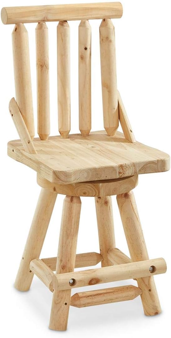 CASTLECREEK Log Swivel Stool, 300-lb. Capacity, 29