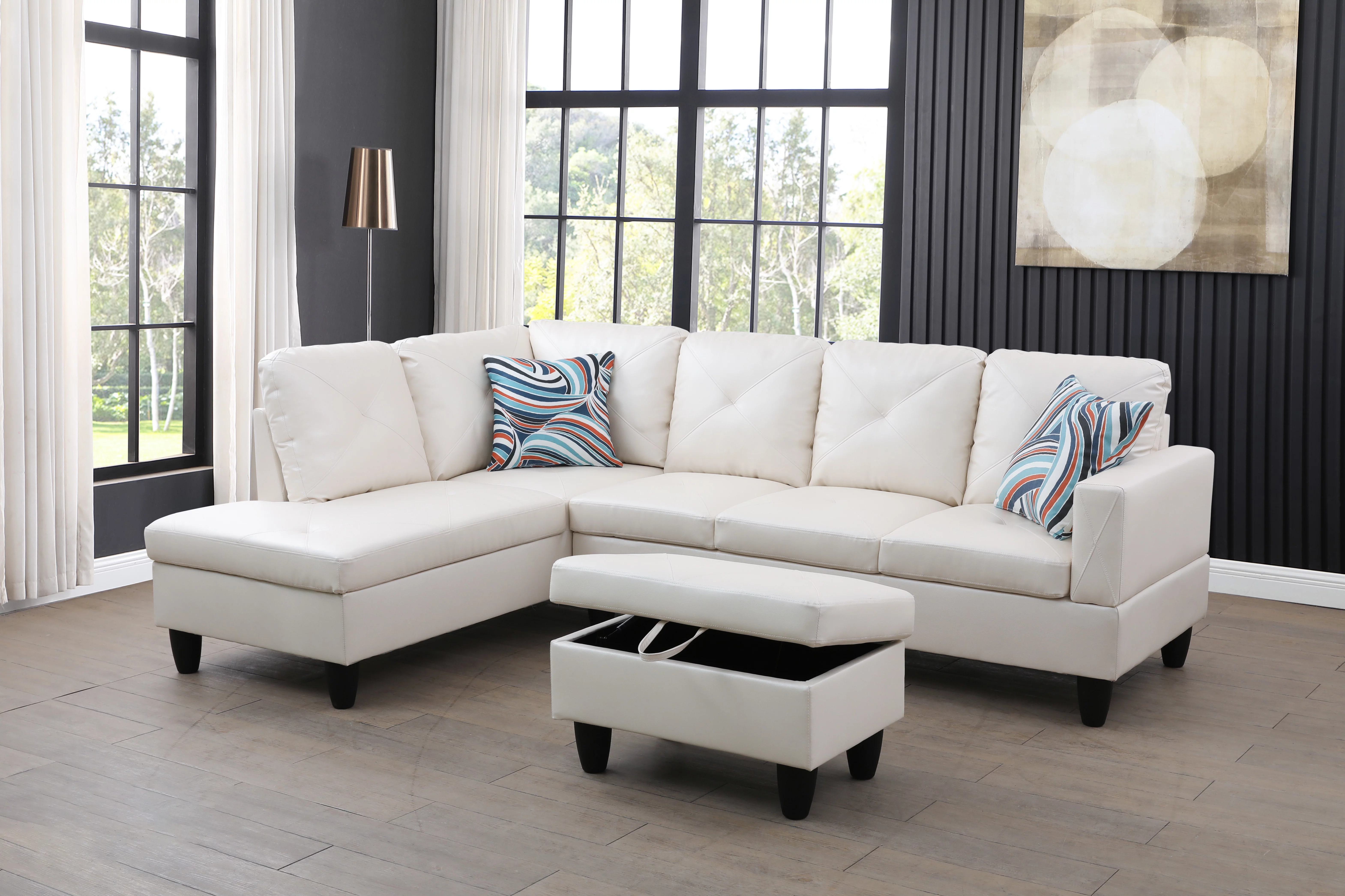 Ponliving Furniture 3-Pieces Living Room Sofa Set