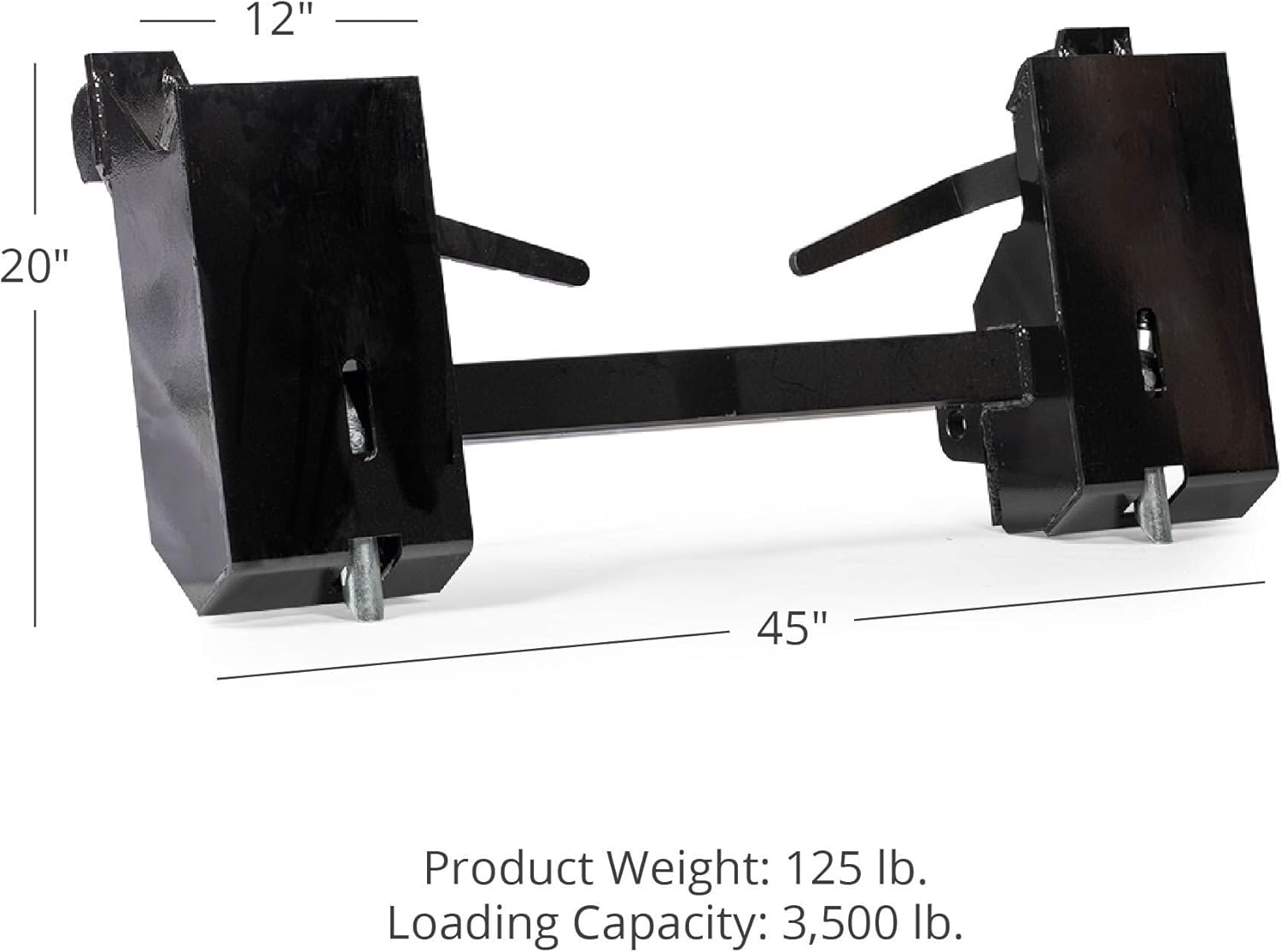 Titan Attachments Quick Tach Adapter Fits Global John Deere Tractors to Convert Universal Skid Steer Style Mount, No Welding Necessary, 3500 LB Capacity