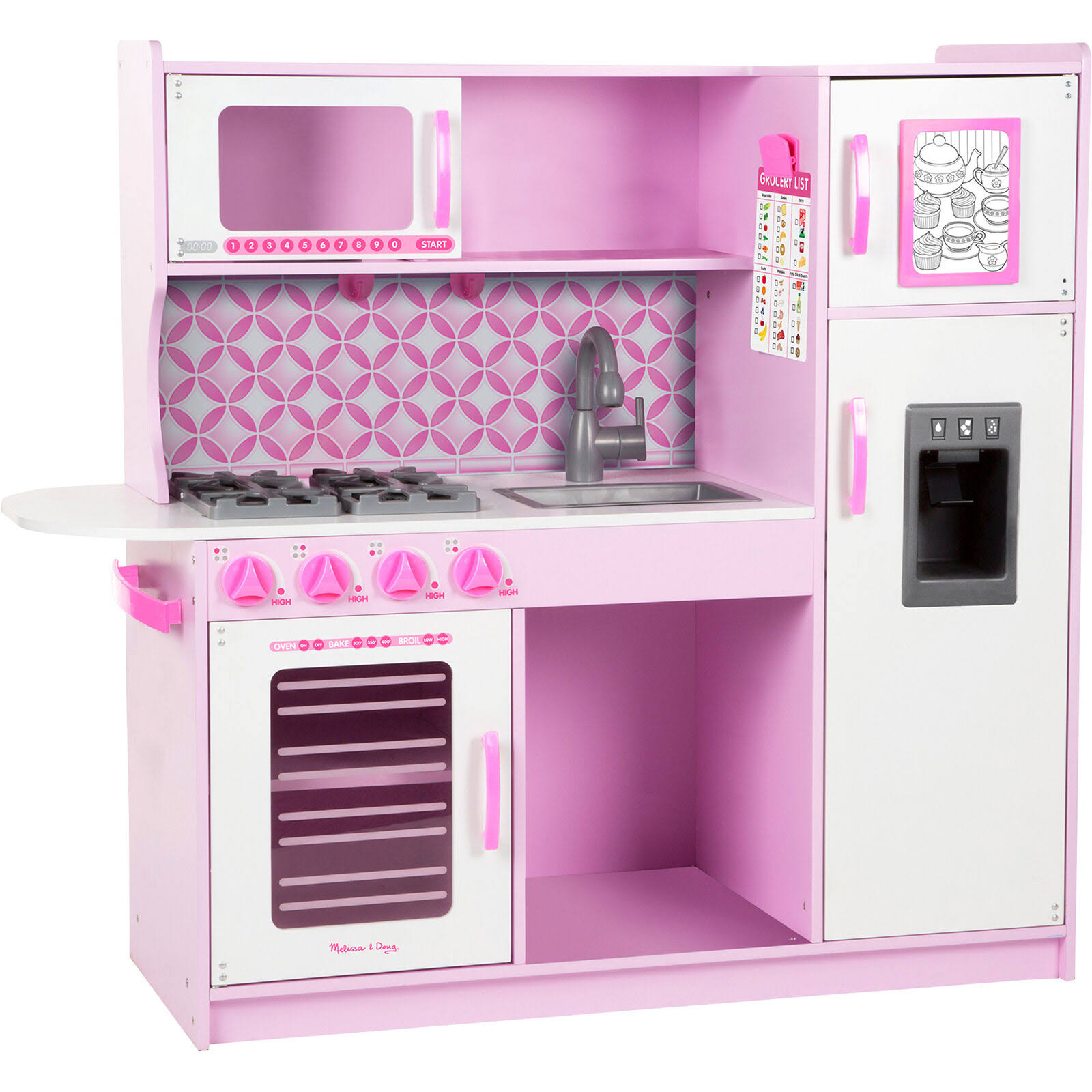 Melissa u0026 Doug Chef&s Kitchen Pretend Play Set - Cupcake Pink/White