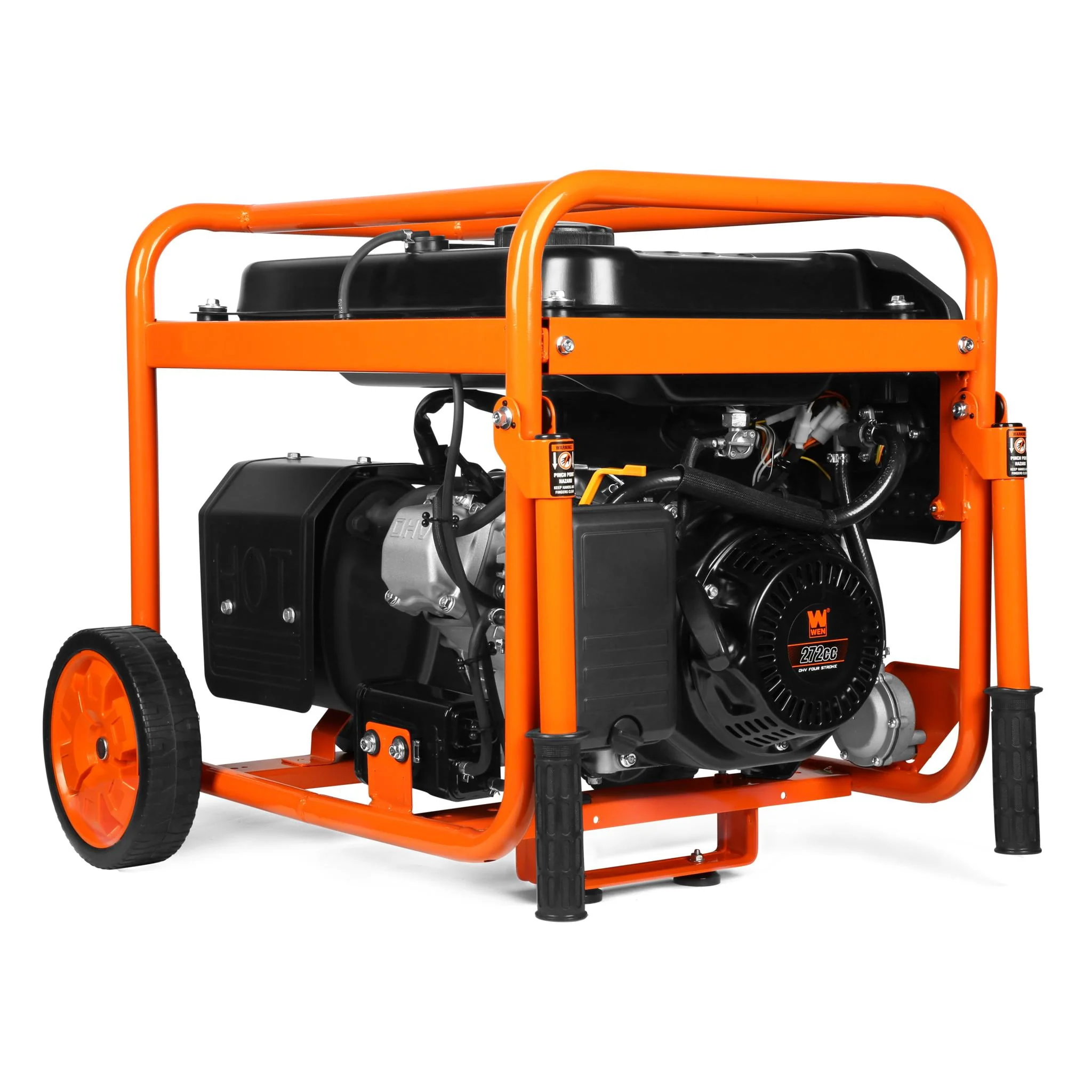 WEN 6250-Watt 120-Volt/240-Volt Dual Fuel Electric Start Portable Generator with Wheel Kit and CO Shutdown Sensor