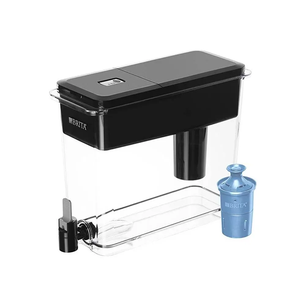 Brita Extra Large 27-Cup UltraMax Filtered Water Dispenser with Filter - Jet Black