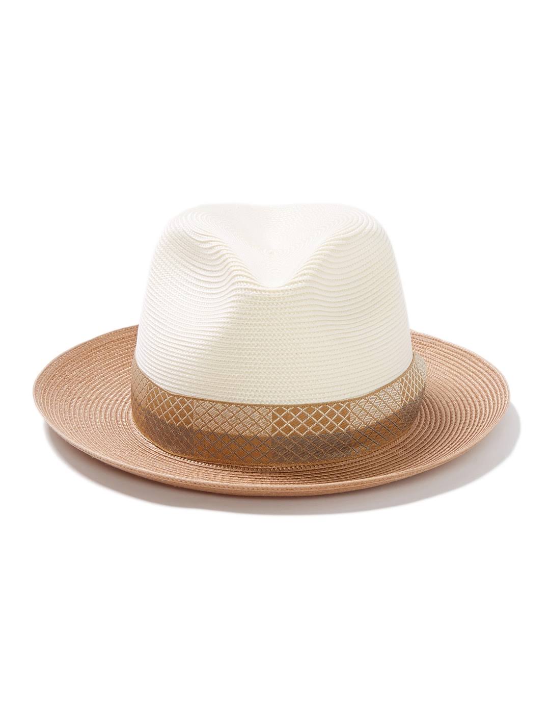 Andover - Stetson Milan Straw Fedora Hat - TSANDV - Ivory/Cognac - 7 1/2
