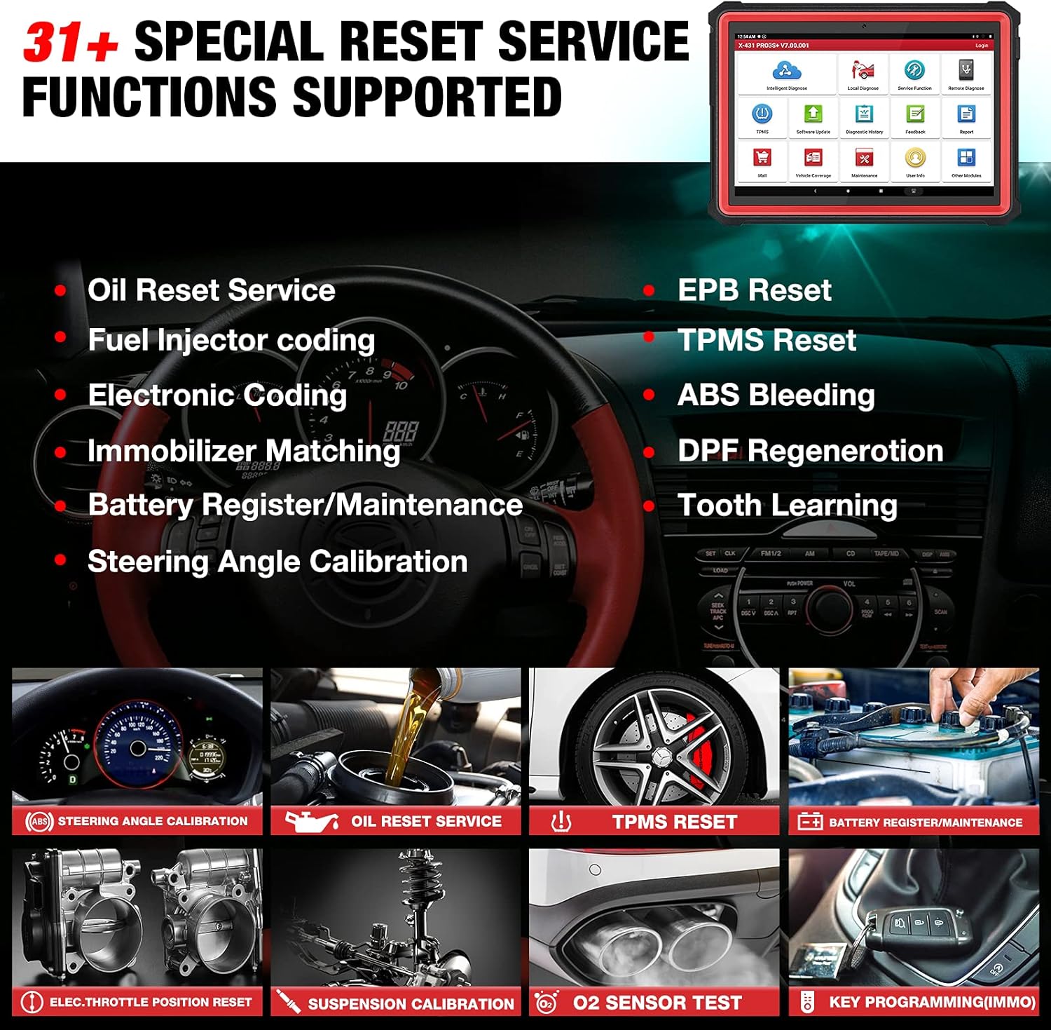 [2022 New]LAUNCH X431 PRO3S+ Bi-Directional Automotive Scan Tool (Upgraded Ver. of X431 V PRO),31+ Reset Service, All System Diagnostic Scanner, Key Program, Online Coding, AutoAuth, Free Update