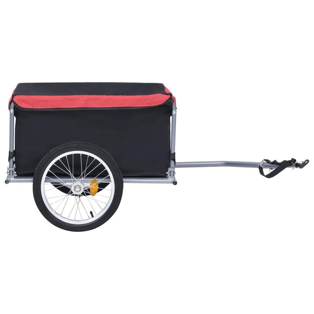 vidaXL Bike Cargo Trailer Black and Blue 143.3 lb