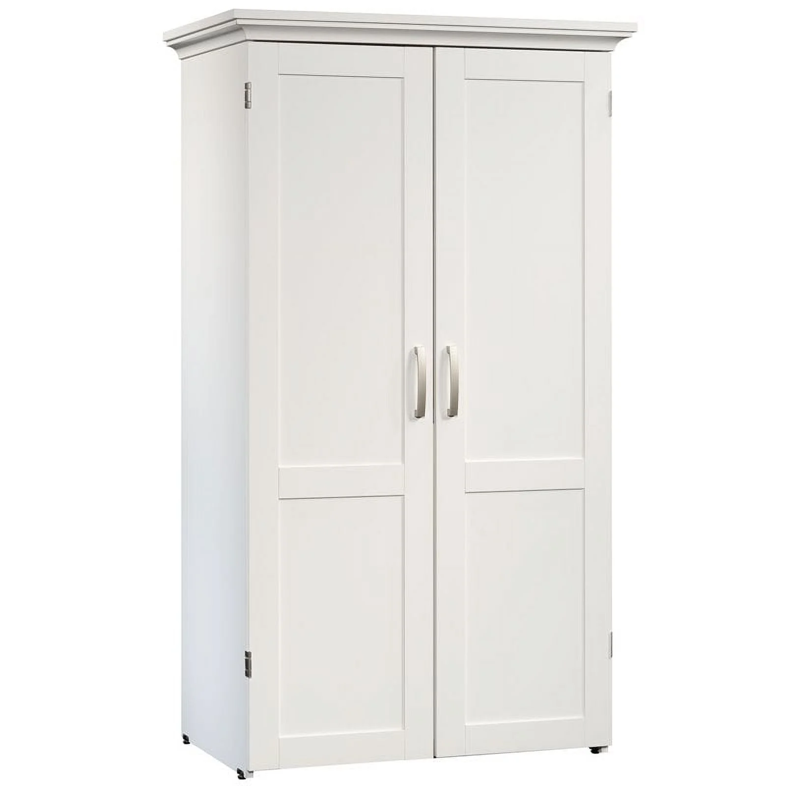 Pemberly Row Modern Engineered Wood Multi-Purpose Storage Craft Armoire in White - Curated Treasures Market