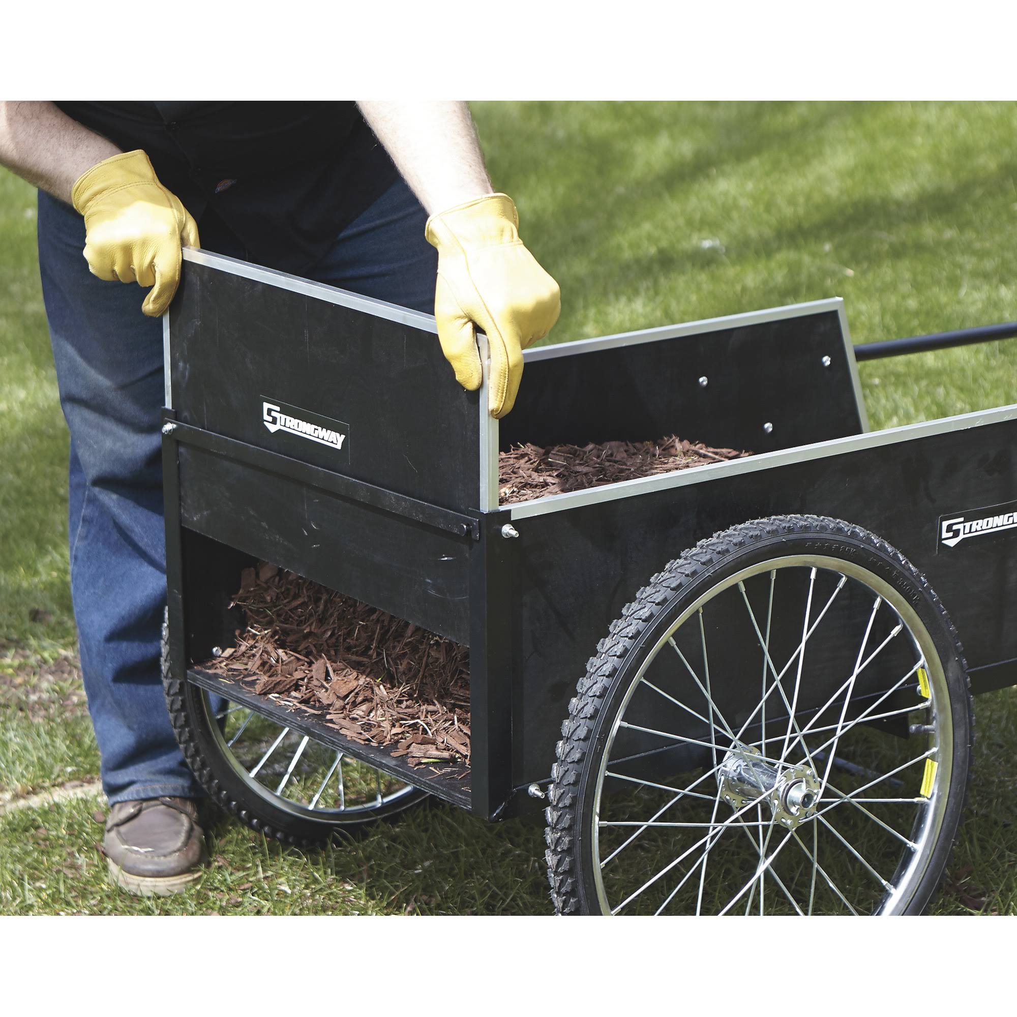 Strongway Garden Cart - 300-Lb. Capacity, 7 Cu. ft., 41Inch L x 23inch W 2103Q086