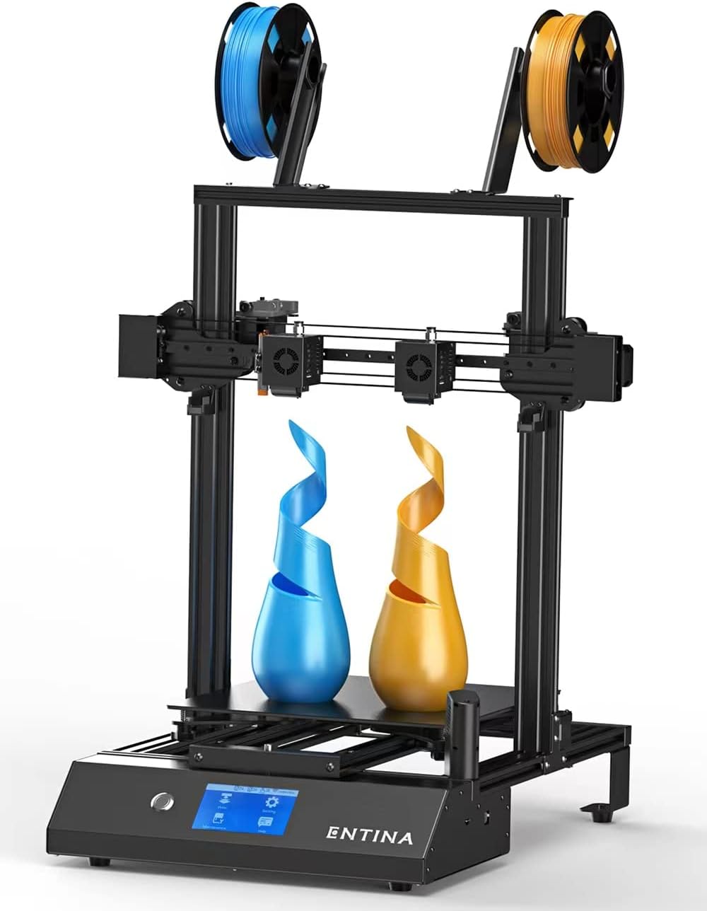X40 IDEX 3D Printer, Independent Dual Extruder 3D Printer with TMC2208 Silent Driver, 4.3" Touch Screen, PEI Spring Steel Magnetic Platform, Built-in Camera, Wi-Fi Cloud Printing 300x300x400mm