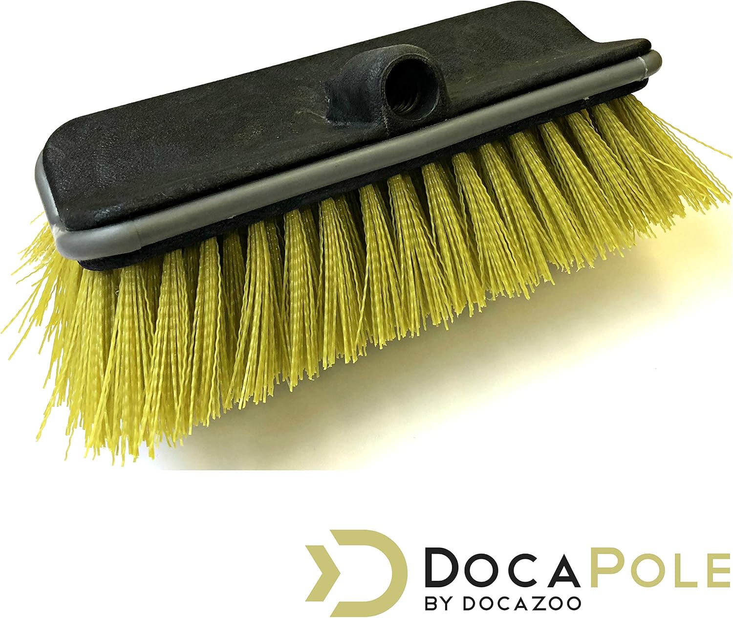 DocaPole 7-30 Foot Hard Bristle Brush Extension Pole |11” Scrub Brush with Telescopic Pole | Long Handle Cleaning Brush and Deck Brush for House Siding, Deck, Garage, Patio and More