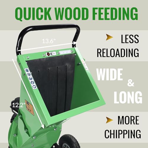 S3 Wood Chipper Shredder, 7HP 212cc Gas Powered Heavy Duty, 3" Max Wood Diameter Capacity, 15: 1 Reduction Ratio, Easy Assembly, 1-Year Warranty After Product Registration