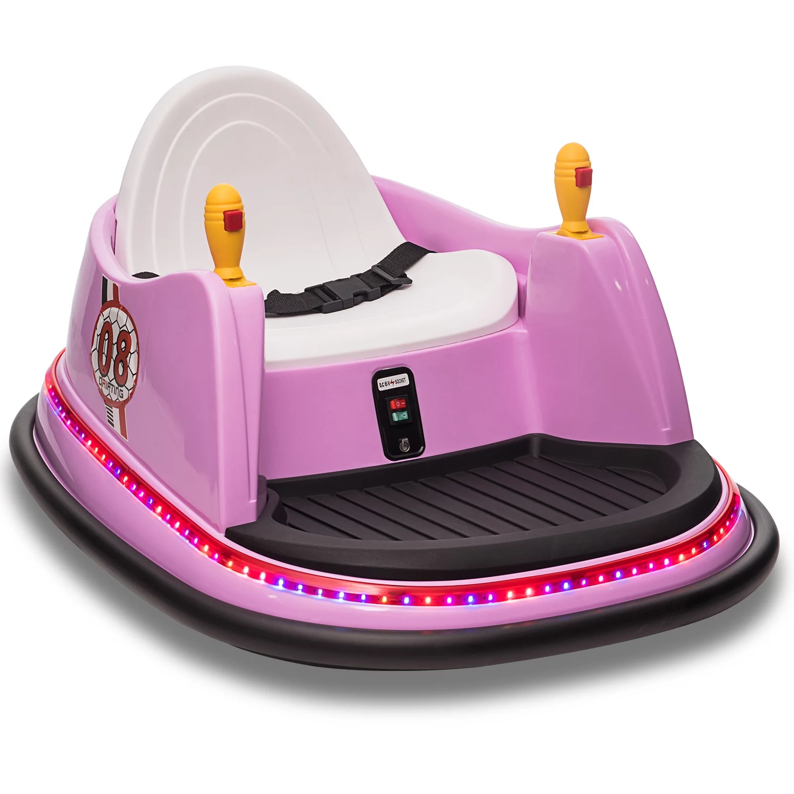 OTTARO 12V Electric Powered Ride on Bumper Car for Girls Boys with Remote Control,360 Spin,Music(Lavender)