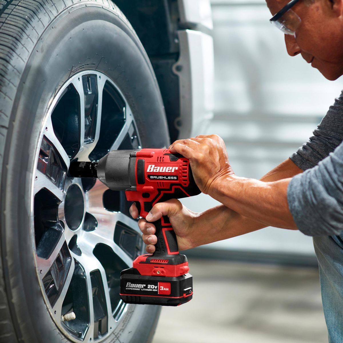 BAUER 20V Brushless Cordless 1/2 in. High-Torque Impact Wrench - Tool Only