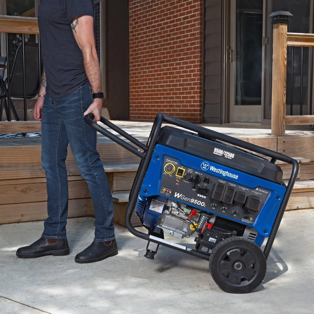 Westinghouse 12,500 Peak Watt Dual Fuel Portable Generator, Gas/Propane, Transfer Switch Ready, CO Sensor