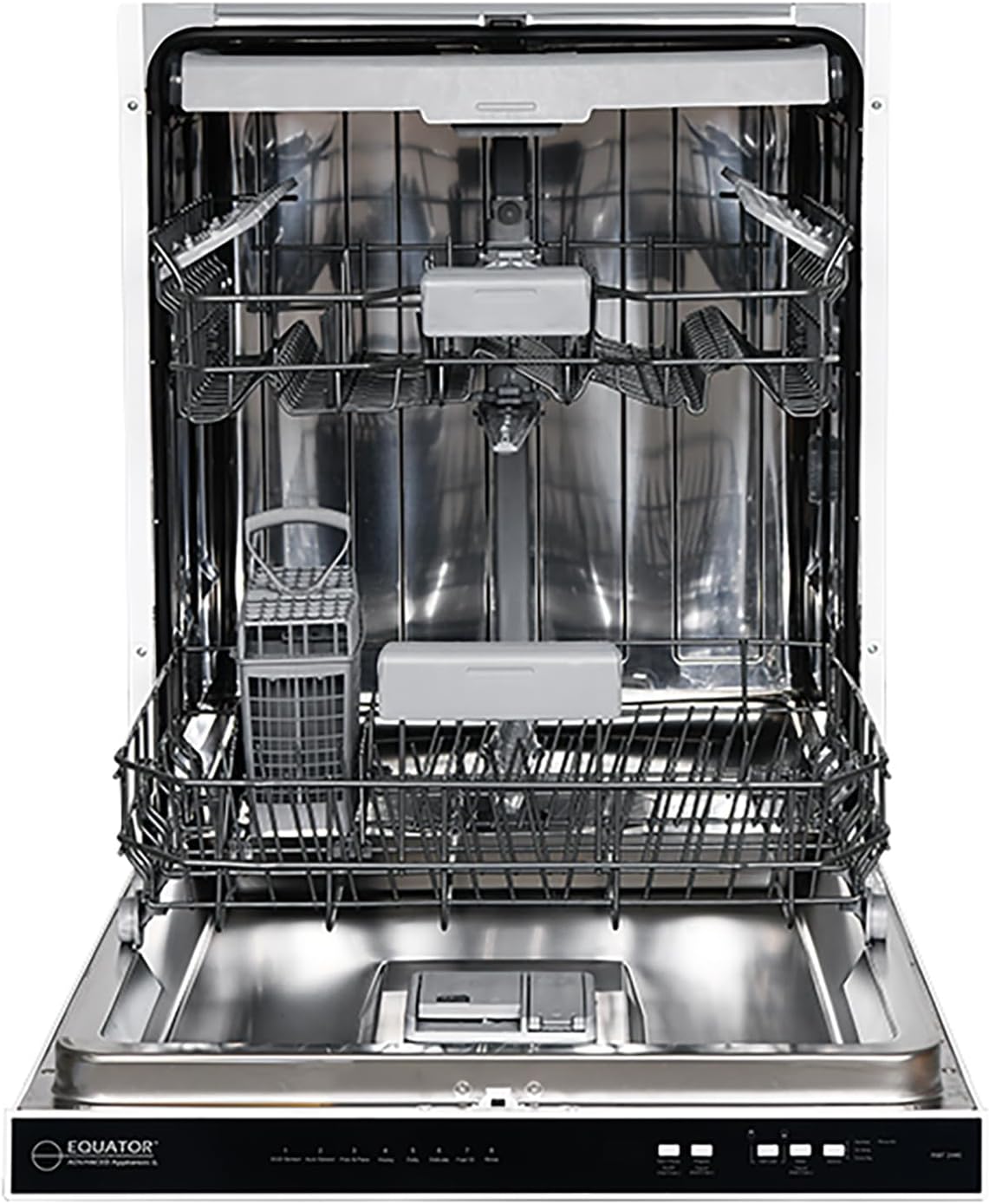 24" Top Control Built-in Dishwasher with Third Rack Finger Resistant in White, Energy Star made in Europe