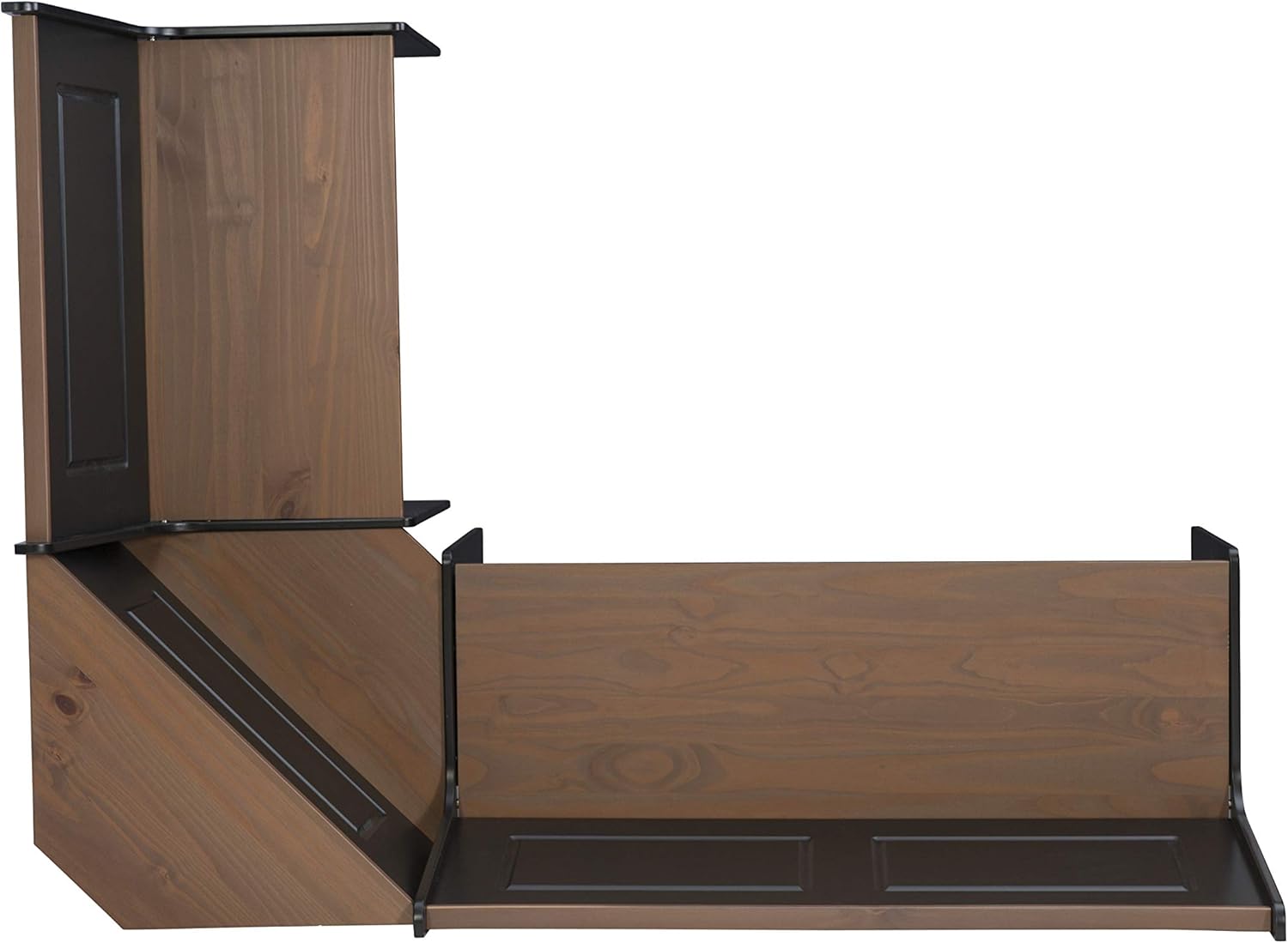 Linon Black and Pecan Breakfast Dining Set Ardmore Nook
