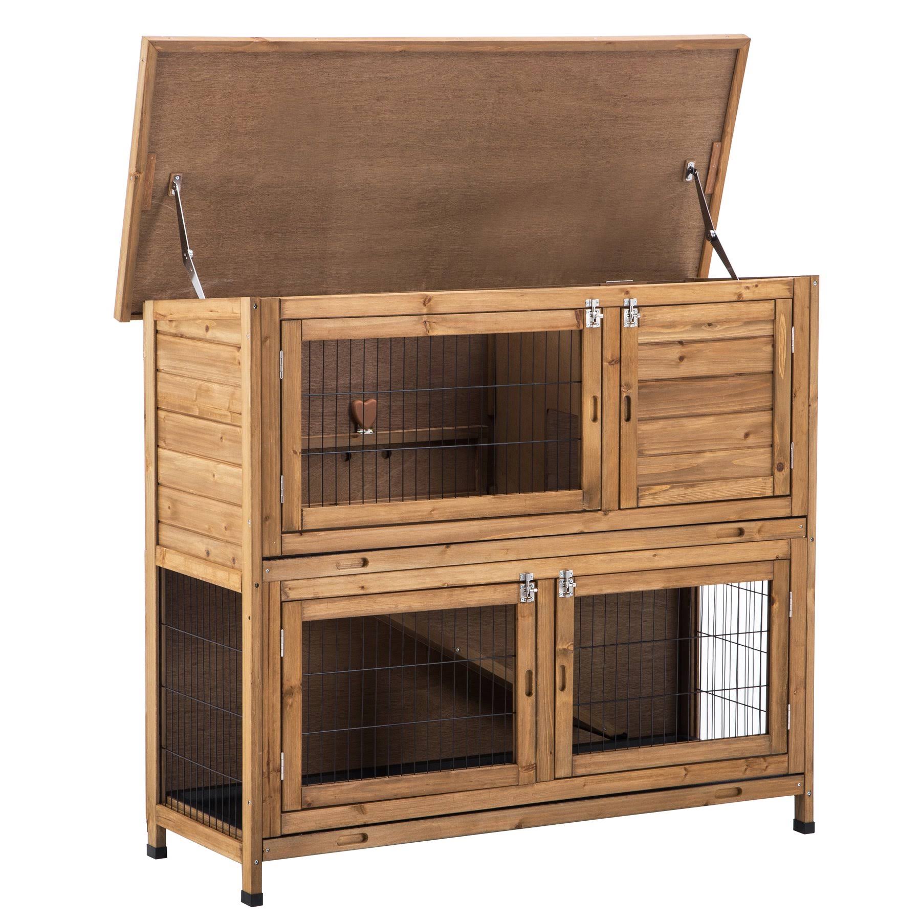 Lovupet 48x22 Wood Chicken Coop Hen House Rabbit Wood Hutch Poultry Cage Waterproof 2029