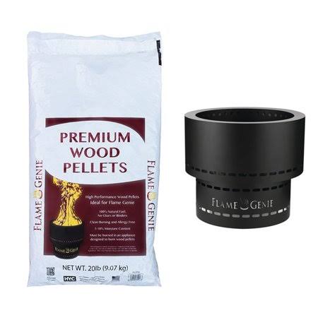 HY C FG 19 Flame Genie Inferno Wood Pellet Fire Pit u0026 HY C FG P20 Wood Pellets