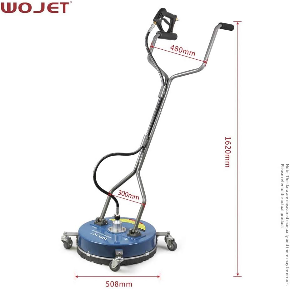 WOJET Pressure Washer Surface Cleaner 20" with Castors 4000PSI Commercial PA7606 (20 inch) Pressure Washer Accessories