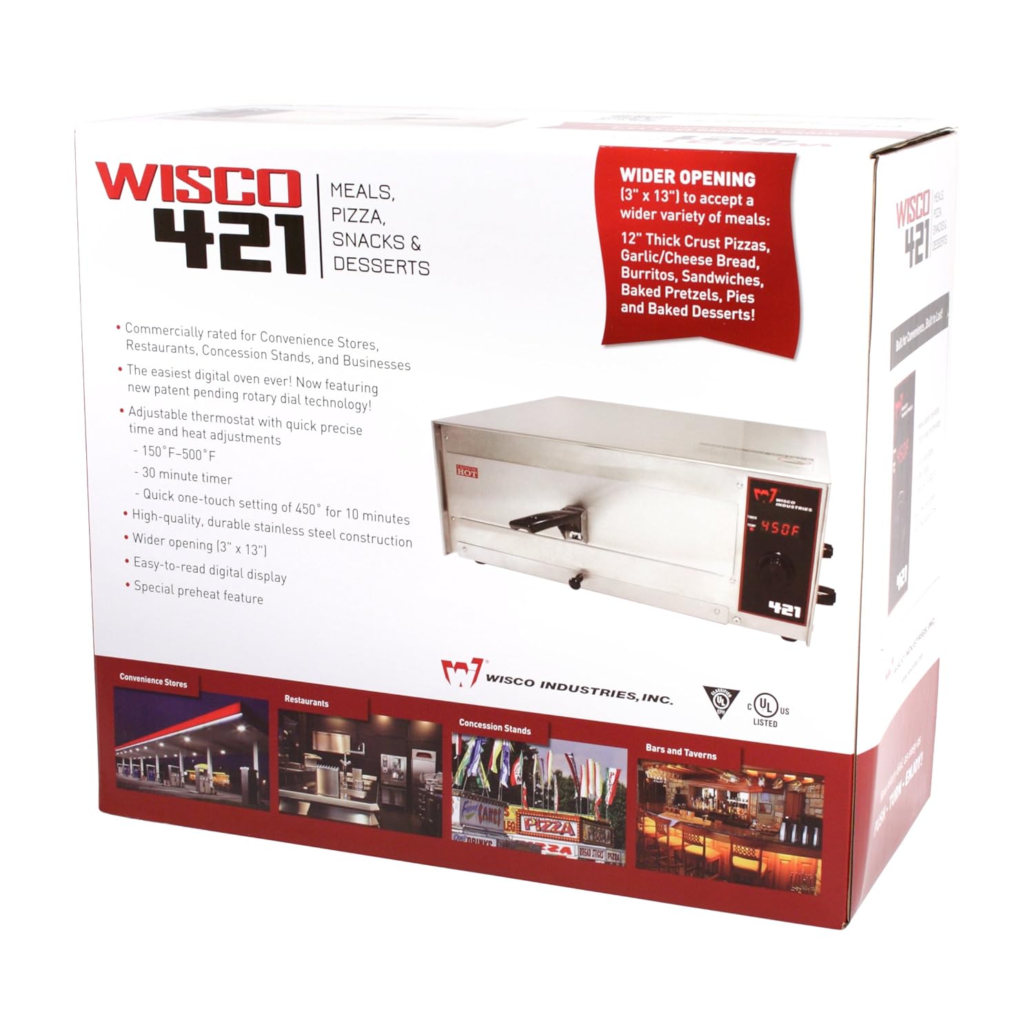 WISCO Industries, INC. 421 Pizza Oven, LED Display