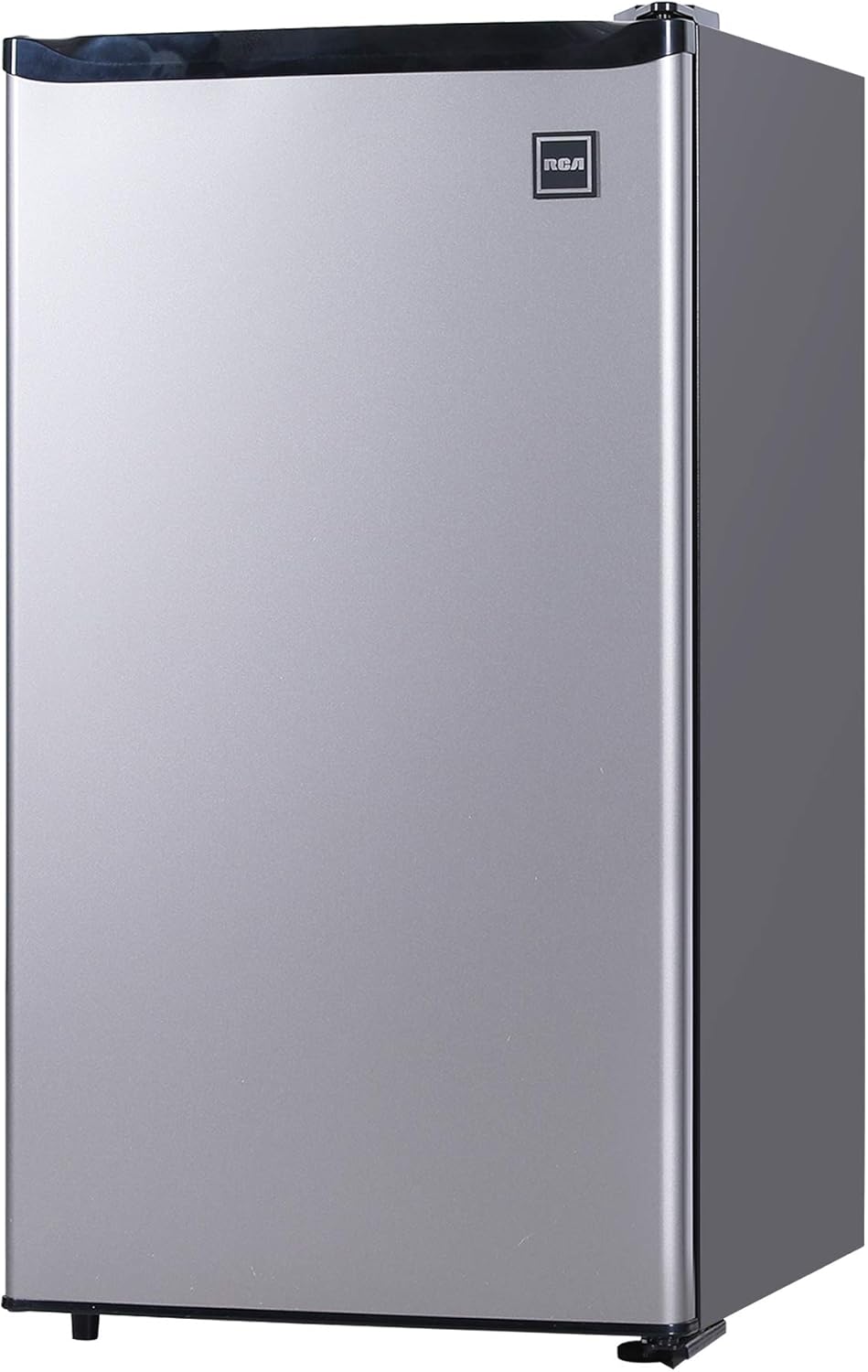RCA RFR322-B RFR322 3.2 Cu Ft Single Door Compact Mini Fridge Refrigerator, Platinum, Stainless