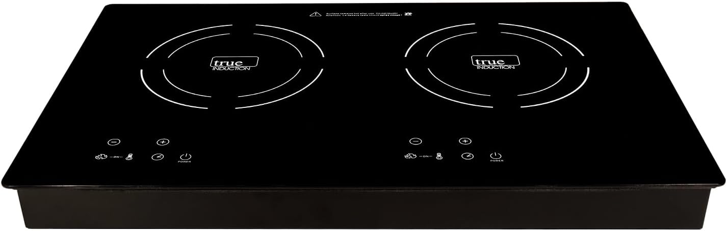 TI-2B Built-in Double Burner Induction Glass Cook-Top 120V Black