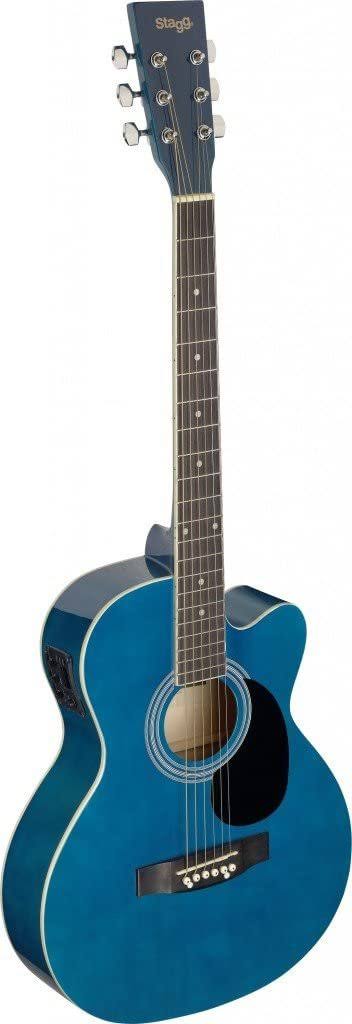 Stagg Sa20ace Blue Auditorium Cutaway Acoustic Electric Guitar (Blue)