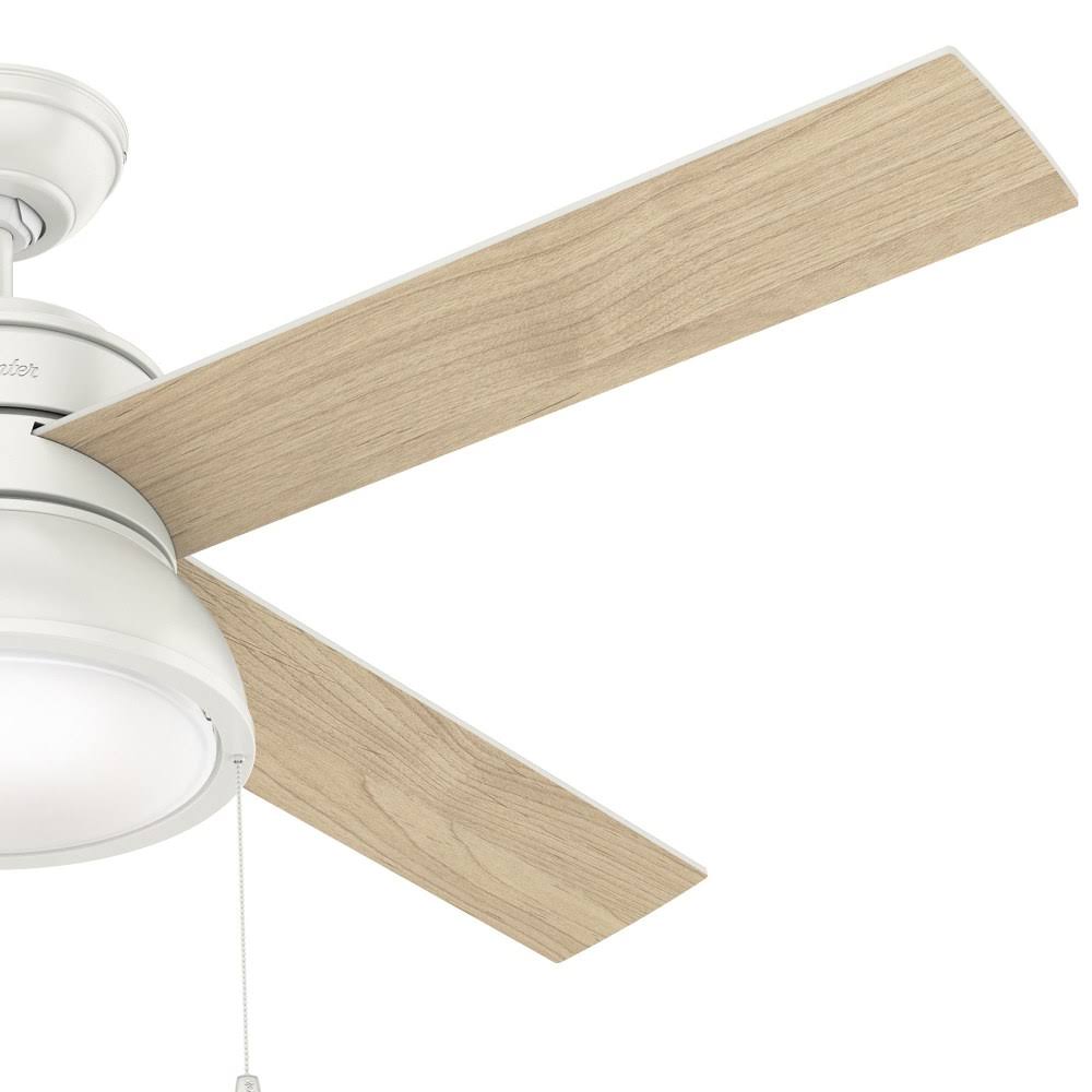 Hunter 54153 52 in. Loki Ceiling Fan with Light (Polished Nickel)