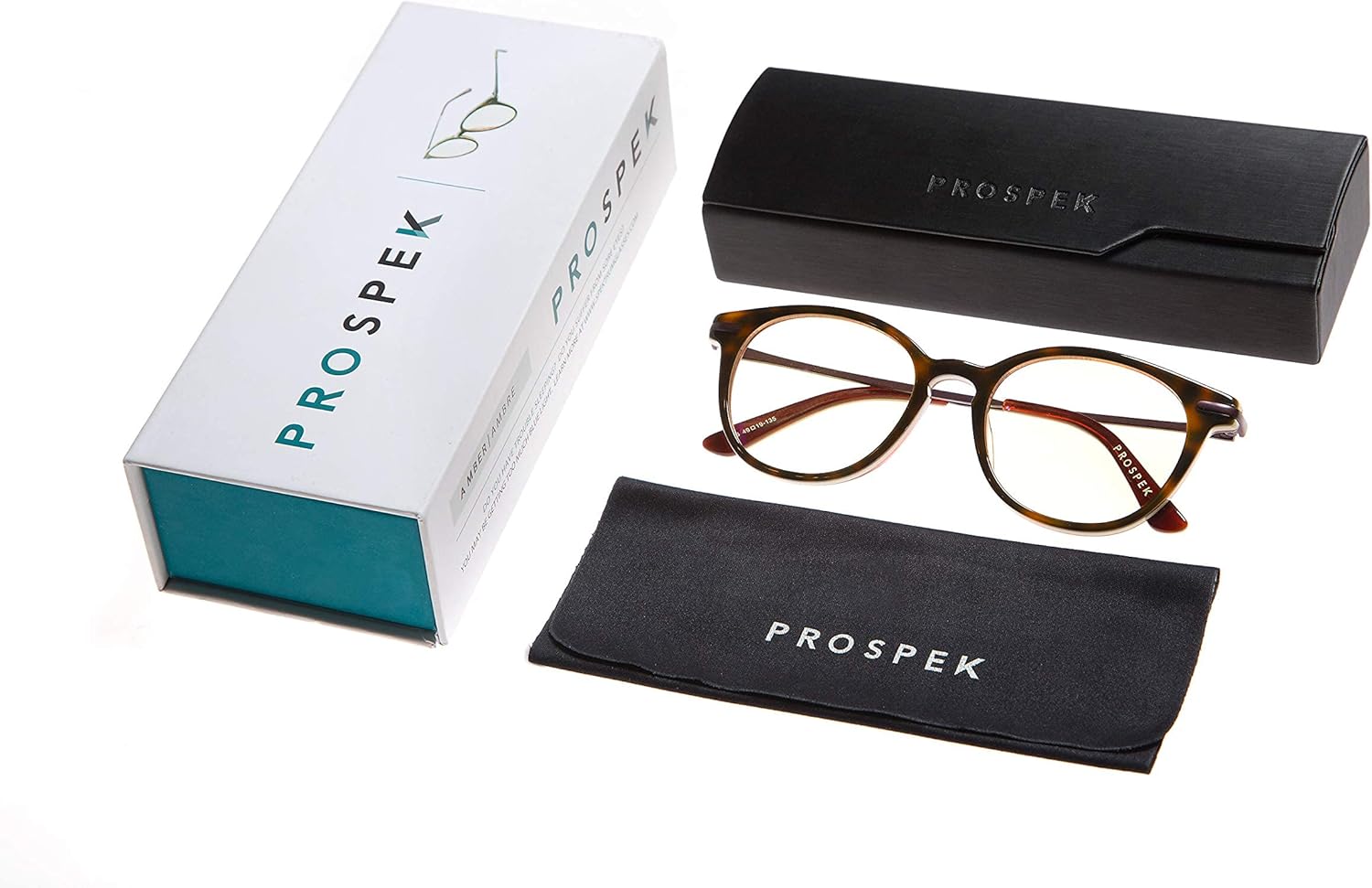 Blue Light Computer Glasses PROSPEK, Amber, Anti Glare Clear Lens, Protect from Screen's Blue Light, High Optical Quality Lenses
