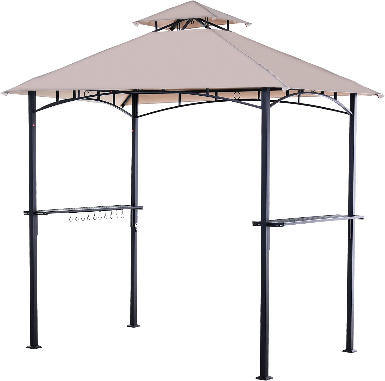 Grand Patio 8 x 5 FT Grill Gazebo Outdoor BBQ Gazebo Canopy Tent Double Tiered Steel Frame