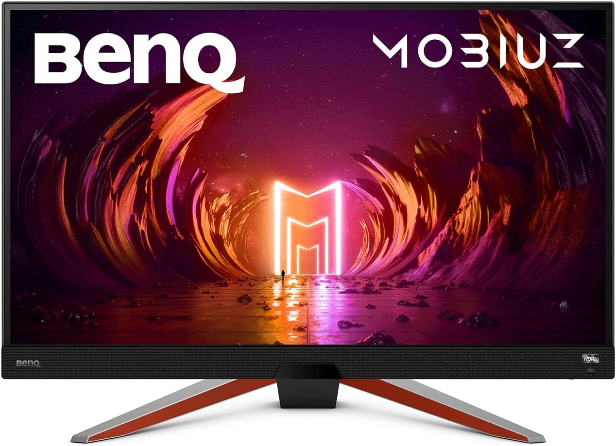 BenQ MOBIUZ EX3210U 32” 4K True HDMI 2.1 144Hz White Gaming Monitor, UHD (3840 x 2160), IPS, 1ms, FreeSync, HDR, Eye Care, Display Port, USB 3.0, Remote Control, Microphone with AI Noise Canceling