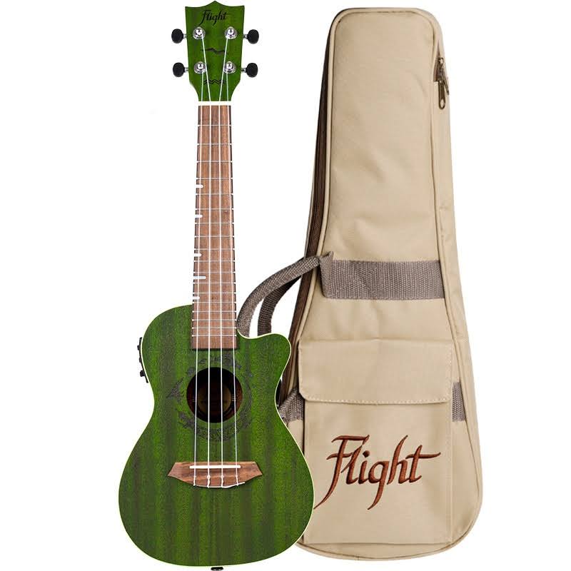 Flight DUC380 CEQ Jade Electro Acoustic Concert Ukulele