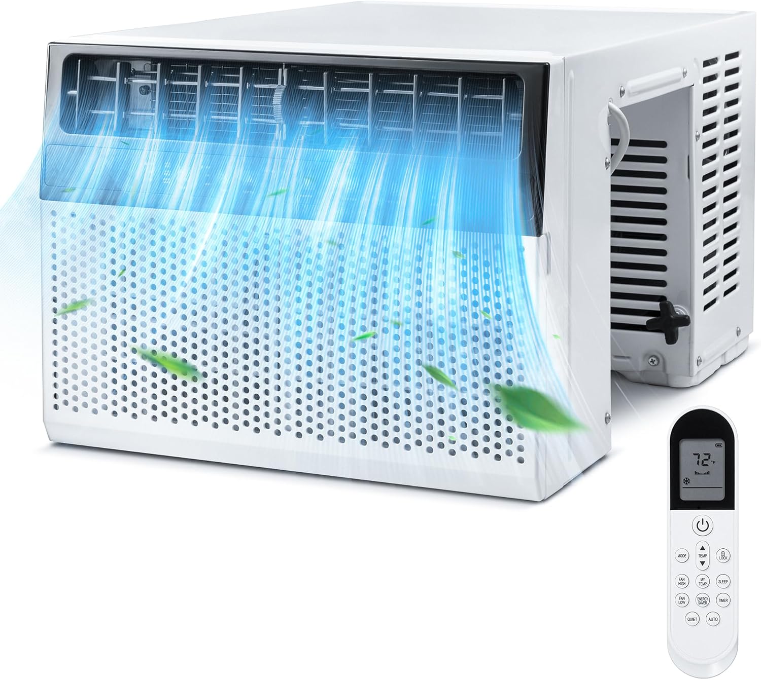 ZAFRO U-Shaped Window Air Conditioner 12000BTU Cools 550 Sq.Ft., Ultra Quiet Energy-Efficient Cooling, With Remote Control