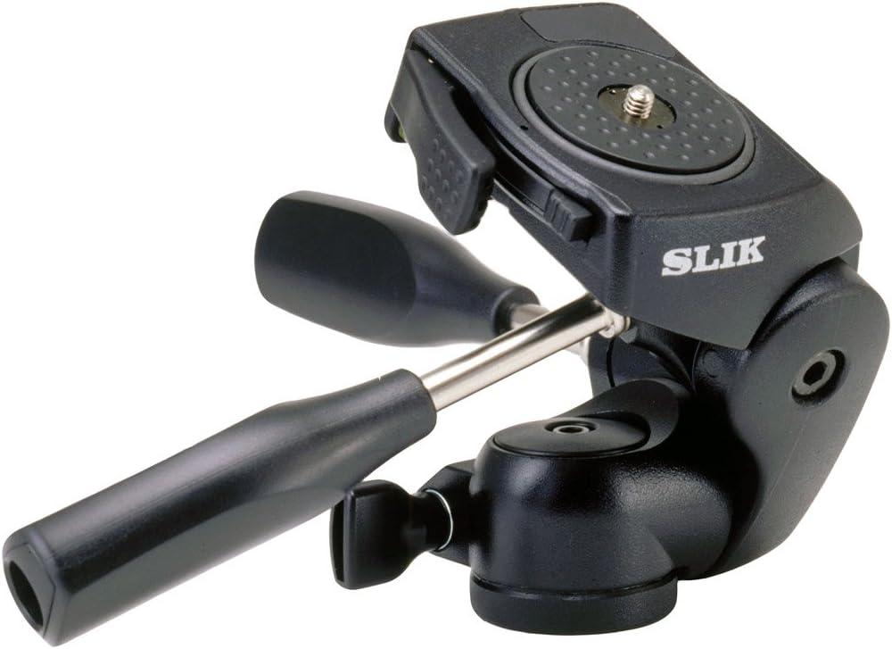 SLIK 700DX Pro 3-Way Pan/Tilt Head with Quick Release, Black (615-700)