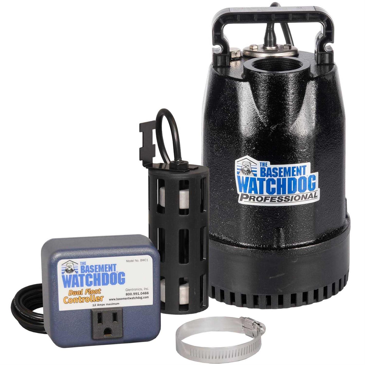 The Basement Watchdog 1/3 HP 3,720 gph Cast Iron Dual Reed Switch AC Submersible Sump Pump - Shop Hardware Tools Online Store