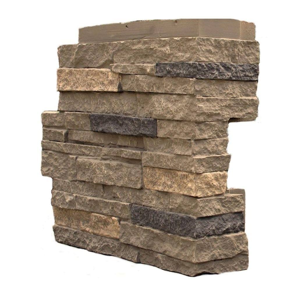 NextStone Stacked Stone Outside Corner Volcanic Gray