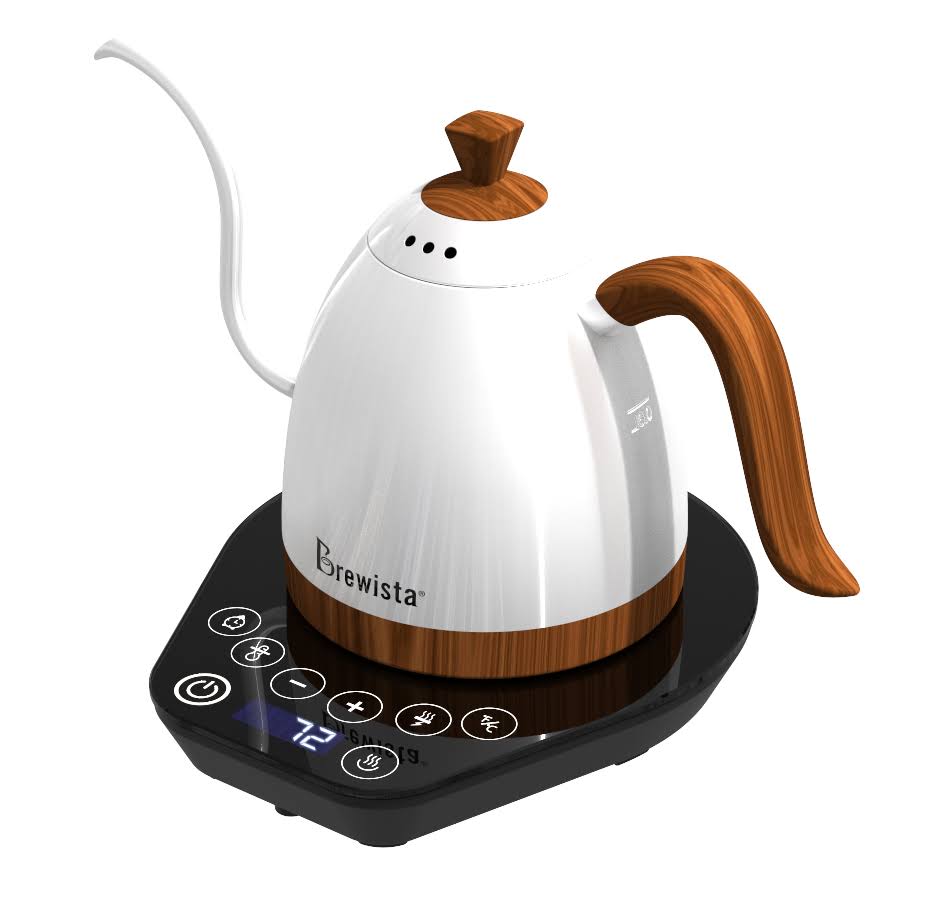 Brewista BA6VKETLPW Artisan Gooseneck Variable Kettle, 600ml, Pearl White