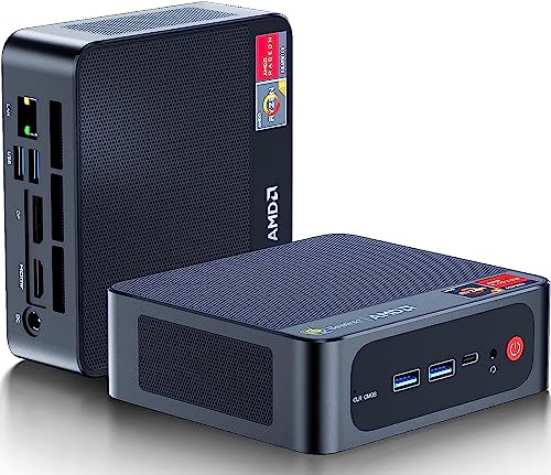 Beelink SER5 MAX Mini PC, AMD Ryzen 7 6800U (8C/16T, up to 4.7GHz), 32GB LPDDR5 500GB M.2 NVMe SSD, Mini Desktop Computer 4K@60Hz Triple Output/DP/HDMI/Type-C/WiFi 6/BT5.2/Gaming/Home
