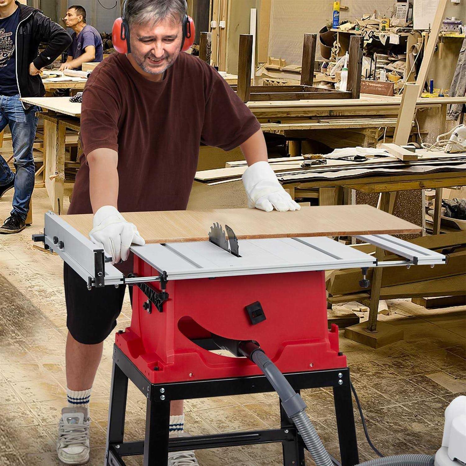 Table Saw 10 Inch 15A Multifunctional Jobside Table Saw with Stand &amp; Push Stick - Shop Hardware Tools Online Store