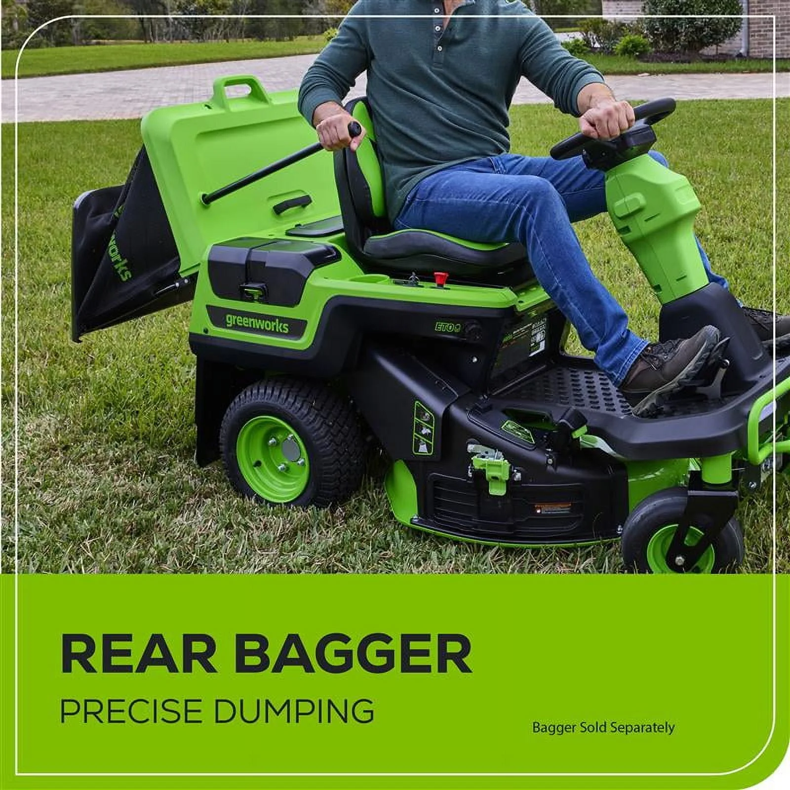 Greenworks 60V 30” CrossoverZ Zero Turn Riding Lawn Mower with (3) 8.0 Ah, (1) 4.0 Ah Batteries & 600-Watt Charger 7422702