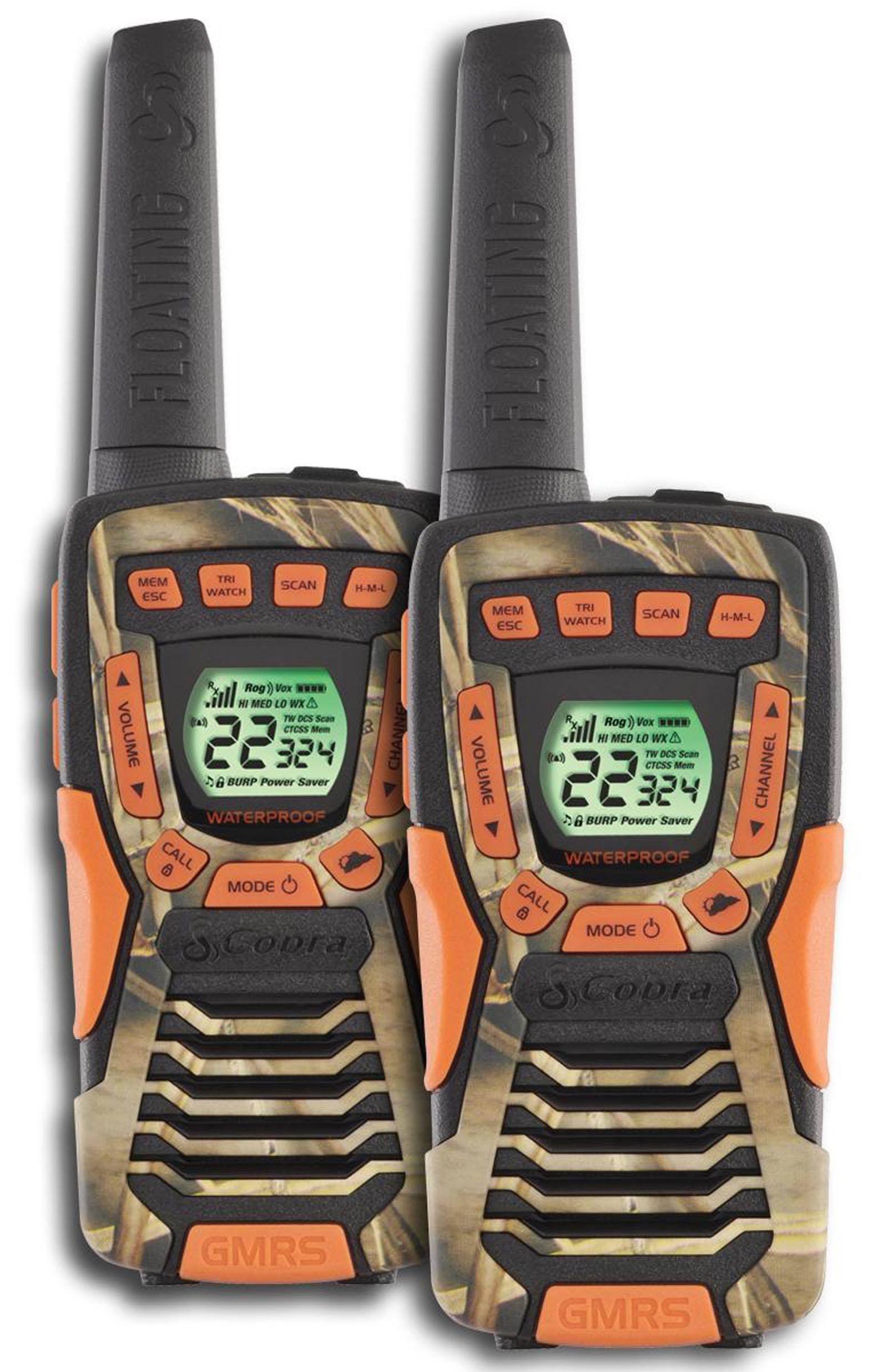 Cobra CXT1045R-FLT 37 Mi Waterproof Floating 2Way Radios Walkie Talkies - 8 pack