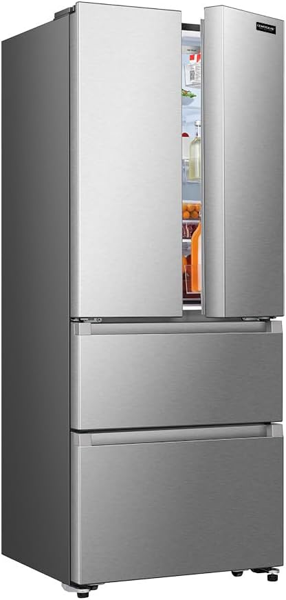 RV French-Door Refrigerator, 15.5 cu.ft. Stainless Steel | SMART-Temp Control, LED Lighting | Quiet, Energy-Efficient | R-1575SS