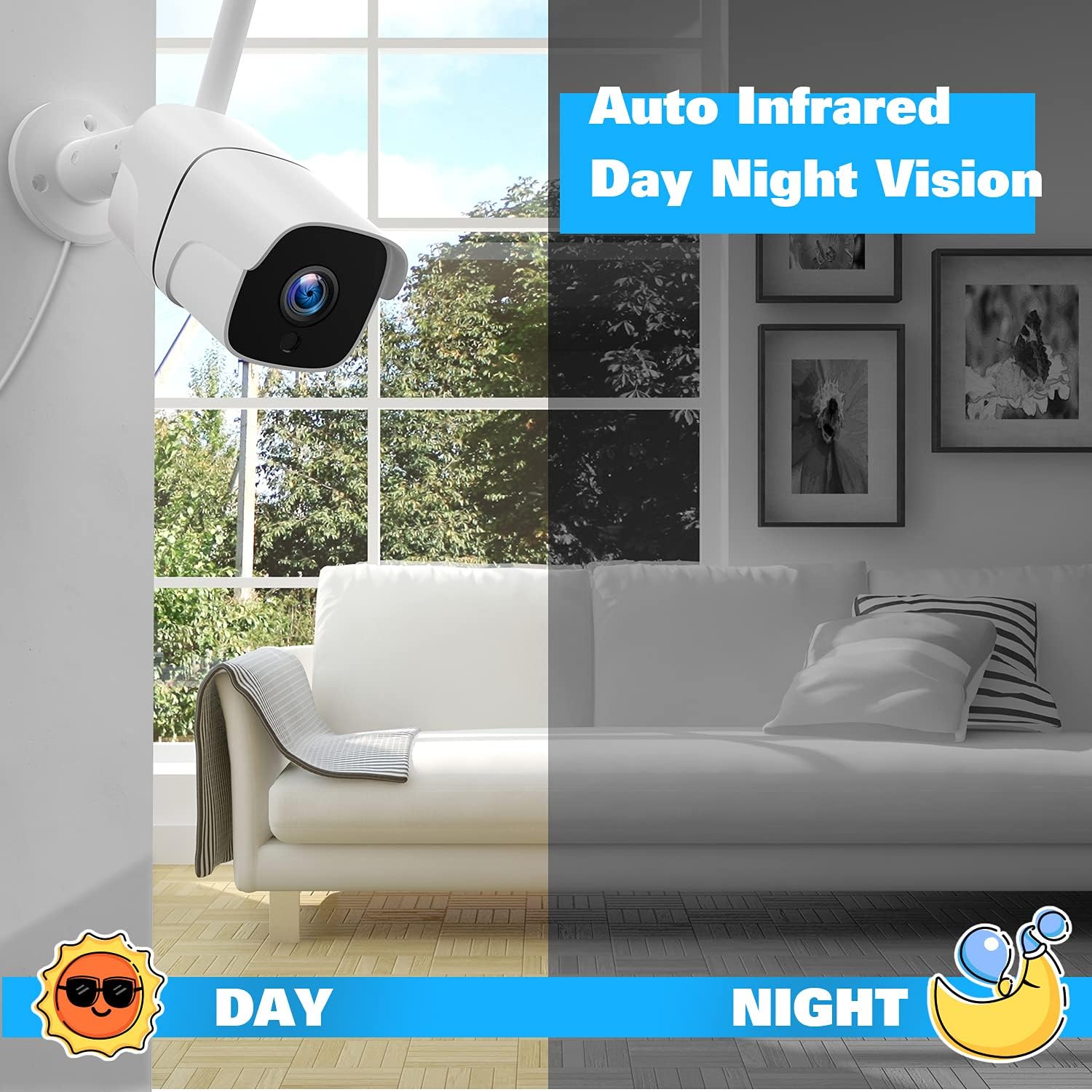 Topiacam All in One 1080P Wireless Security Camera System with 1TB Hard Drive & 12 Monitor, 8CH NVR Video 4pcs 2.0MP Outdoor Home Surveillance IP Cameras Night Vision Motion Detection, (W400+BC272)