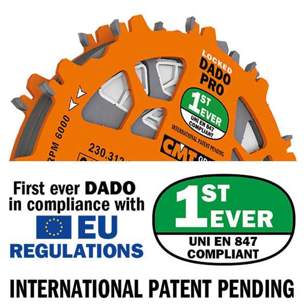 CMT 8in 12T Wood Locked Dado Pro Blade Set - Shop Hardware Tools Online Store