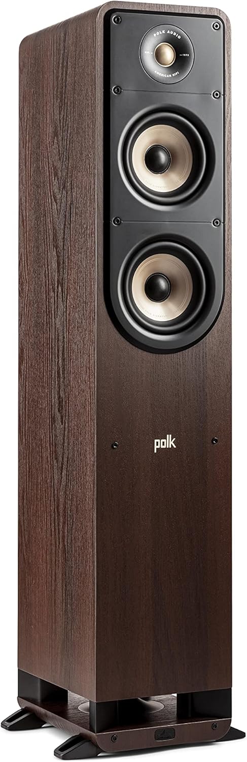 Polk Signature Elite ES50 Tower Speaker - Hi-Res Audio Certified and Dolby Atmos & DTS:X Compatible, 1" Tweeter & (2) 5.25" Woofers, Power Port Technology for Effortless Bass, Stunning Black