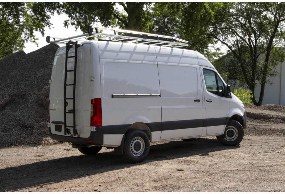 Prime Design AAL Rear Van Door Hook Access Ladder Black (no Drilling) (Compatible with Ford Transit w/High Roof)