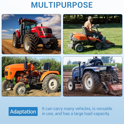 Garden Dump Cart, 1500 Lbs Capacity 22 Cubic Feet Heavy Duty Steel ATV Trailer Pull Behind Yard Wagon with 2 Wheels, Outdoor Lawn Mower Cart for Tractor, ATV, UTV